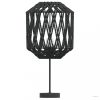Fekete vas és papír lámpaernyő Ø23 x 28 cm