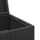 Fekete polyrattan szemeteskuka 40 x 40 x 80 cm