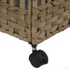 Rattan szennyeskosár kerekekkel 66x35x60 cm