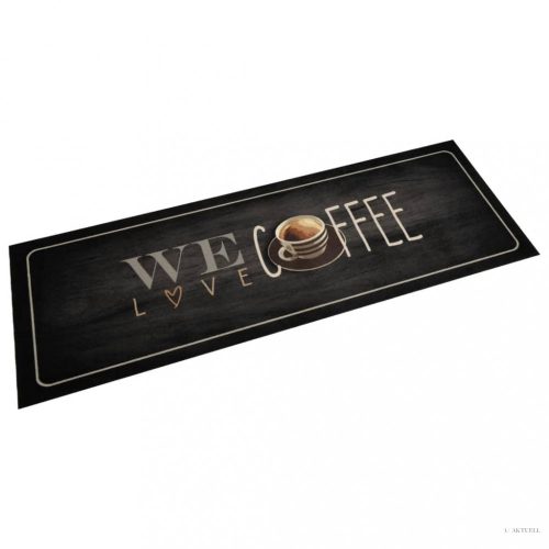 Kávé feliratos mosható bársony konyhaszőnyeg 60 x 180 cm