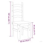 Corona 2 db tömör fenyőfa étkezőszék 42 x 47 x 107 cm