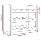 Tömör fenyőfa bortartó állvány 43 x 25 x 37 cm