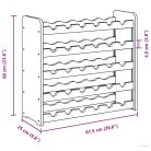 Tömör fenyőfa bortartó állvány 67,5 x 25 x 60 cm