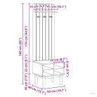 OTTA tömör fenyőfa előszobabútor 50 x 40 x 160 cm