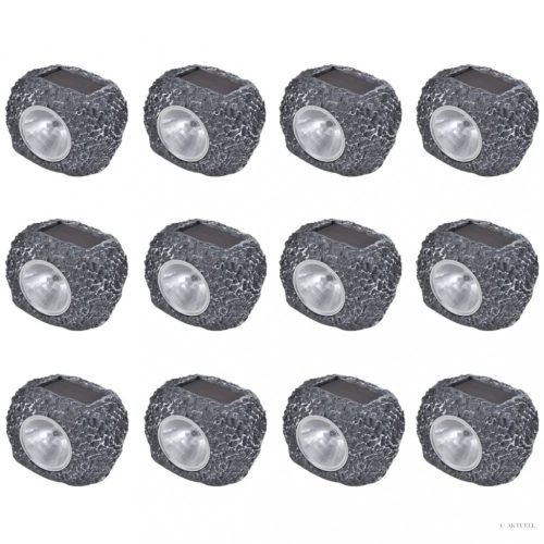 12 db kültéri kő formájú napelemes LED spotlámpa