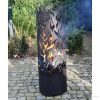 Esschert Design Flames fekete szénacél tűzdob