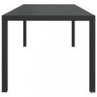 Fekete alumínium és WPC kerti asztal 185 x 90 x 74 cm