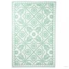 Esschert Design zöld és fehér csempe mintás kültéri szőnyeg 182x122 cm