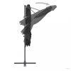 Antracitszürke konzolos napernyő acélrúddal 250 x 250 cm