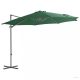Zöld konzolos napernyő acélrúddal 300 cm