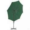 zöld konzolos napernyő acélrúddal 250 x 250 cm