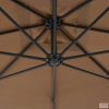 Tópszínű konzolos napernyő acélrúddal, 300 cm átmérőjű