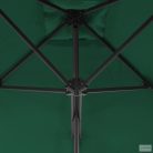 Zöld kültéri napernyő acélrúddal 250 x 250 cm
