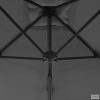 antracitszürke kültéri napernyő acélrúddal 250 x 250 cm