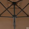tópszínű kültéri napernyő acélrúddal 250 x 250 cm