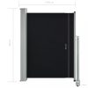 Fekete behúzható oldalsó terasz napellenző 100 x 300 cm
