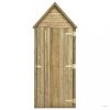 Kerti impregnált fenyőfa szerszámtároló ajtóval 69,5x32x178 cm