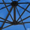 azúrkék konzolos napernyő acélrúddal 300 x 255 cm