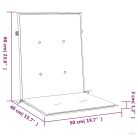 4 db krémszínű oxford szövet háttámlás székpárna 100x50x3 cm