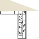 Krémszínű pavilon szúnyoghálóval 4 x 3 x 2,73 m 180 g/m²