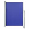 Kék behúzható oldalsó teraszi napellenző 100 x 300 cm