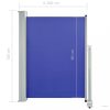 Kék behúzható oldalsó teraszi napellenző 100 x 300 cm