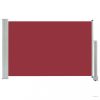 Piros kihúzható oldalsó terasz napellenző 60 x 300 cm
