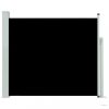 Fekete behúzható oldalsó teraszi napellenző 100 x 300 cm