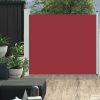 Piros behúzható oldalsó teraszi napellenző 100 x 300 cm
