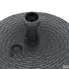 Homokkal/vízzel tölthető antracit műanyag rattan ernyőtalp 20 L