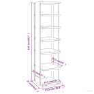 2 db fekete cipősszekrény 27,5 x 27 x 102 cm