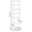 2 db sonoma tölgy színű cipősszekrény 27,5 x 27 x 102 cm