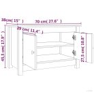 Tömör fenyőfa cipősszekrény 70 x 38 x 45,5 cm