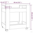 Betonszürke szerelt fa asztal-kocsi 60 x 45 x 60 cm