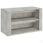 Betonszürke szerelt fa cipőtartó 75 x 35 x 45 cm