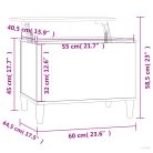 Magasfényű fehér szerelt fa dohányzóasztal 60x44,5x45 cm-azonnal készletről