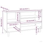 Fekete szerelt fa cipősszekrény 102x36x60 cm