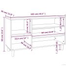 Füstös tölgy színű szerelt fa cipősszekrény 102 x 36 x 60 cm