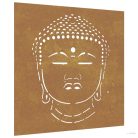 Buddha fej mintás corten acél kerti faldísz 105 x 55 cm