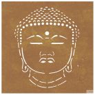 Buddha fej mintás corten acél kerti faldísz 105 x 55 cm