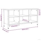 Szürke sonoma színű szerelt fa cipőszekrény 100x35x50 cm
