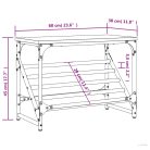 Fekete szerelt fa cipőtartó 60x30x45 cm