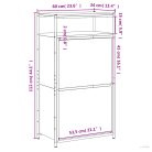 Sonoma tölgy színű szerelt fa cipőszekrény 60x34x112 cm