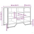 Füstös tölgy színű szerelt fa cipőszekrény 90 x 38 x 61,5 cm