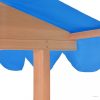 Kék fenyőfa gyermekjátszóház homokozóval UV50