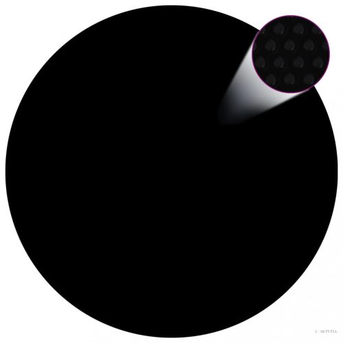 Fekete polietilén medencetakaró 417 cm