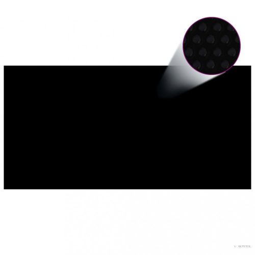 Fekete polietilén medence takaró 400 x 200 cm