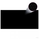 Fekete és kék napelemes lebegő PE medencefólia 1200 x 600 cm