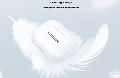 Lenovo LP40 Bluetooth 5.0 Vezeték Nélküli Fülhallgató Töltőtokkal, Fekete