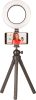 Sunpak Portable Vlogging Szett, tripod, telefonadapter, stúdió körlámpa, fekete+tabletadapter